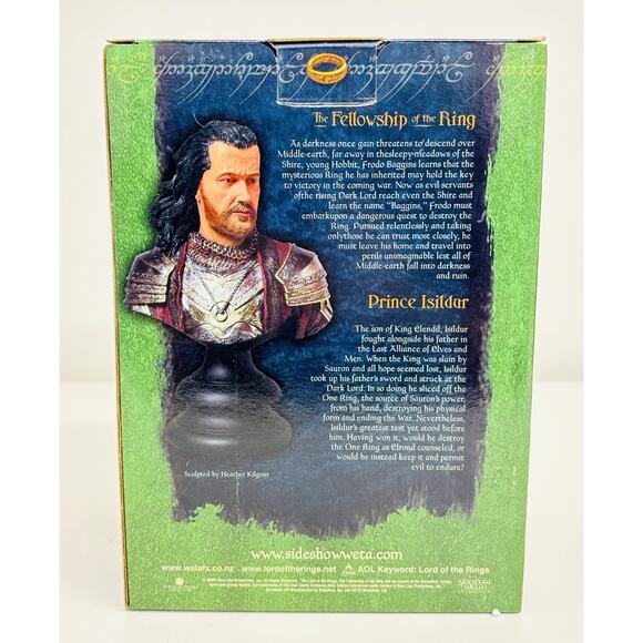 Sideshow Weta Prince Isildur 1:4 Bust Lord of the Rings Fellowship of the Ring - Picture 5 of 7